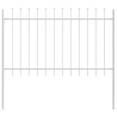 Tuinhek 3 pcs Wit 5,1 x 0,8 m Poedercoating staal