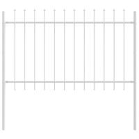 Tuinhek 3 pcs Wit 5,1 x 0,8 m Poedercoating staal - thumbnail