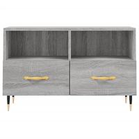 Tv-meubel 80x36x50 cm bewerkt hout grijs sonoma eikenkleurig - thumbnail
