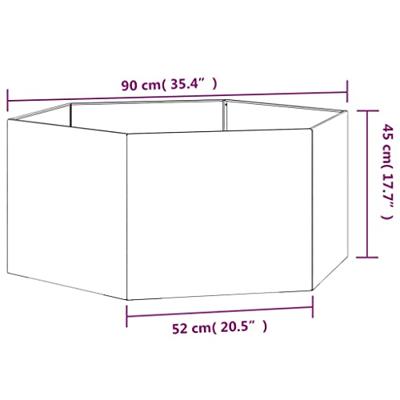 VidaXL Plantenbak roestig 90x90x45 cm cortenstaal