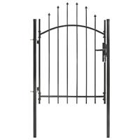 VidaXL Poort 1x1,75 m staal zwart - thumbnail