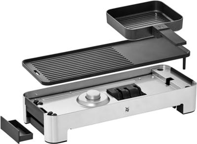 WMF 0415170011 Tafelgrill Elektrisch Met handmatige temperatuursinstelling Zwart, Zilver