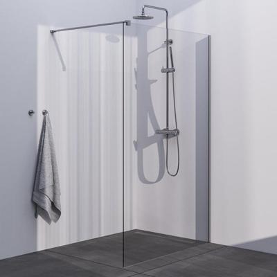 BRAUER Season inloopdouche model C helder glas 120x200 incl. glascoating RVS-kleurig geborsteld