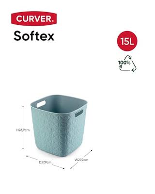 Curver Softex opbergmand Cube Blauwgroen