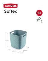 Curver Softex opbergmand Cube 15 liter blauw-groen - thumbnail