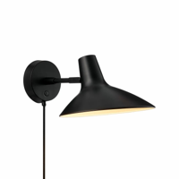 Wandlamp zwart bedlamp 'Darci' e14 fitting verstelbaar - thumbnail