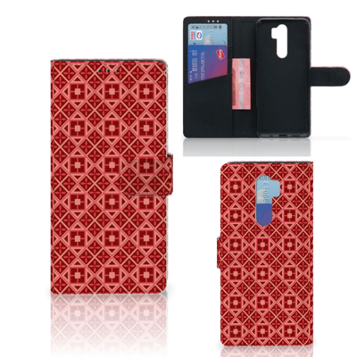 Xiaomi Note 8 Pro Telefoon Hoesje Batik Rood Xiaomi Note 8 Pro Telefoon Hoesje Batik Rood