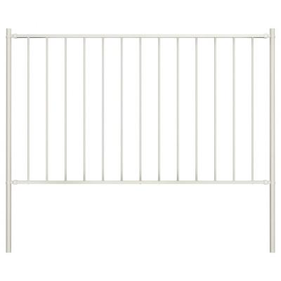 Hekpaneel met palen 1,7x1 m gepoedercoat staal wit