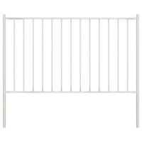 Hekpaneel met palen 1,7x1 m gepoedercoat staal wit - thumbnail