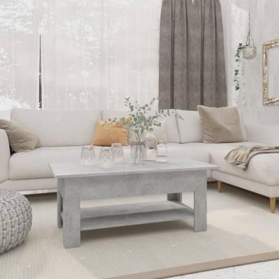 Salontafel 102x55x42 cm spaanplaat betongrijs