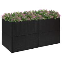 VidaXL Plantenbak 157x80x80 cm poly rattan zwart - thumbnail
