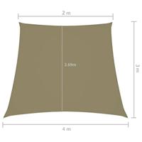 Zonnescherm trapezium 3/4x2 m oxford stof beige - thumbnail