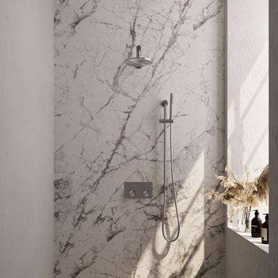 Brushed Carving thermostatische inbouw regendouche SET 61