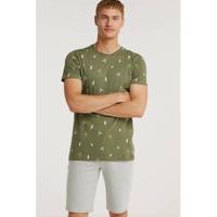 Cars T-shirt HONLY met all over print olijfgroen - thumbnail