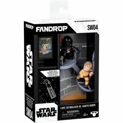 Figuur - FANDROP x STAR WARS - Luke vs Darth Vader - Vitrine met cultscène + miniposter - 18 cm