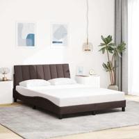 Bedframe zonder matras "Hanko" 120x200 cm stof donkerbruin - thumbnail