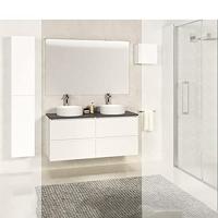 Wiesbaden Onderkast Bologna 120 cm Incl Stenen Blad Mat Wit - thumbnail