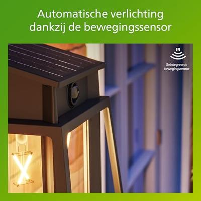 Philips LED Lysin 929004632801 Wandlamp op zonne-energie met bewegingsmelder LED 3.2 W Zwart Philips LED Lysin 929004632801 Wandlamp op zonne-energie met bewegingsmelder LED 3.2 W Zwart