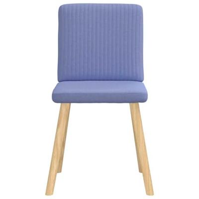 Eetkamerstoelen 4 st stof jeansblauw