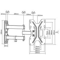 Maclean MC-648 tv-bevestiging 106,7 cm (42") Zwart - thumbnail