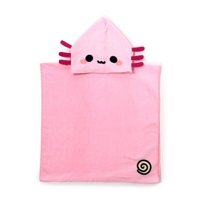 Merkloos / Sans Marque Kinder handdoek - maddie de axolotl - hoodie - zwem / bad handdoek - cadeau tip