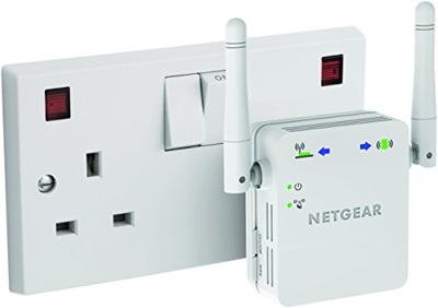 Netgear WN3000RP-200UKS netwerkverlengkabel (Network Transmitter & Receiver, 100 Mbit/s, Microsoft® Internet Explorer® 5.0, Firefox® 2.0, Safari® 1.4 +, 10/100Base-T(X), IEEE IEEE 802.11 NTSC, NTSC, NTSC, NTSC, NTSC, NTSC, NTSC, NTSC, 802.11 n))