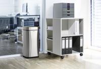 Durable 342223 342223 Afvalbak 21 RVS (l x b x h) 270 x 270 x 570 mm Zilver Met One-Touch-dekselopener 1 stuk(s) - thumbnail