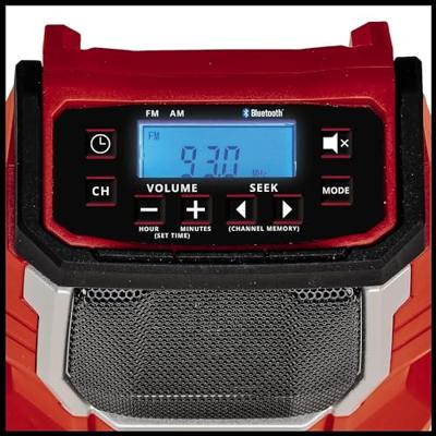 Einhell accu radio TE-CS 18 Li BT Solo Power X-Change (Li-Ion, 18V, 10 W luidspreker, Bluetooth, automatische zenderzoekfunctie, verlicht LCD-display, zonder accu en oplader)