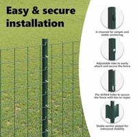 VidaXL Afrasteringspaal 11 pcs groen 160 cm staal - thumbnail