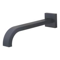 Wiesbaden inbouw-uitloop vierkant 25cm 1/2'' mat zwart - thumbnail