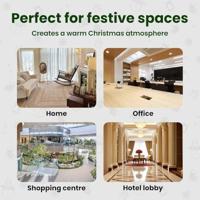 VidaXL Kunst kerstboom met verlichting met 300 led groen 180 cm pet - thumbnail