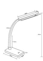 Alco al-907-11 led bureaulamp dimbaar 43cm zwart 230v 6w - thumbnail