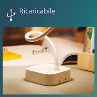 Philips LED Rock DSK211 PT 8719514443815 Tafellamp met accu LED 5 W Wit - thumbnail