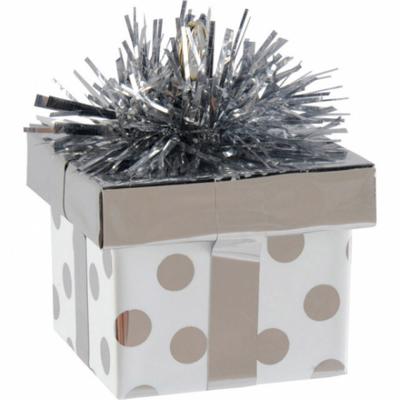 Amscan Ballongewicht cadeau zilverkleurig 8 cm | 24 stuks