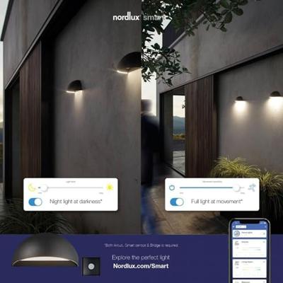 Nordlux LED Wandlamp Arcus Smart Light zwart 10W 2700K - 4806460 Nordlux LED Wandlamp Arcus Smart Light zwart 10W 2700K - 4806460
