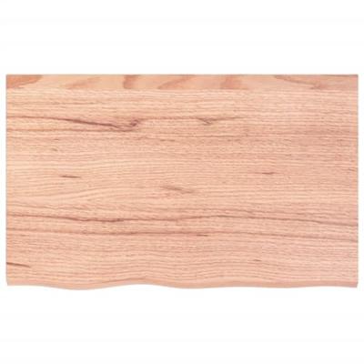 VidaXL Wastafelblad 80x50x(2-6) cm behandeld massief hout lichtbruin VidaXL Wastafelblad 80x50x(2-6) cm behandeld massief hout lichtbruin