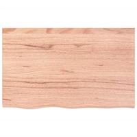 VidaXL Wastafelblad 80x50x(2-6) cm behandeld massief hout lichtbruin - thumbnail