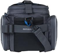 Basil sport design trunkbag - grijze fietsbagagedragertas, 7-15l, waterafstotend, voor reguliere fiets en e-bike - thumbnail