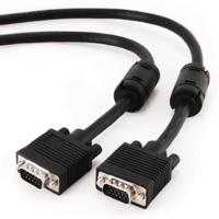 Premium VGA HD15M/HD15M dual-shielded w/2*ferrite 10ft cable, black color - thumbnail