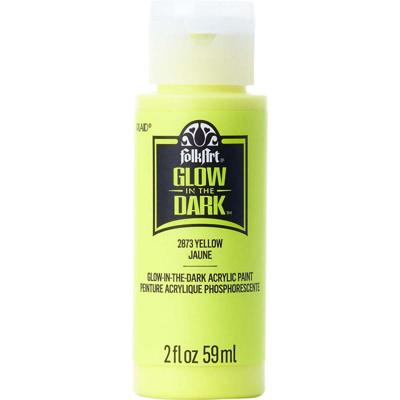 FolkArt • glow in the dark acrylic paint yellow 59ml