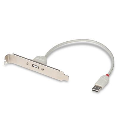 LINDY USB 1.1 Adapter [1x USB 1.1 stekker A - 1x USB 1.1 bus A] USB PC Back Plate 0.3 m