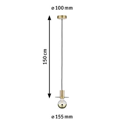 Paulmann Stian 79755 Hanglamp LED E27 Messing (geborsteld)