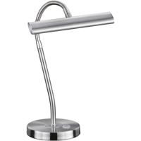 LED Bureaulamp 4W Dimbaar - Warm Wit 3000K - Mat Nikkel Aluminium - thumbnail