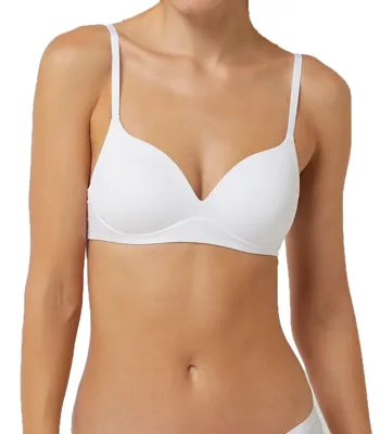 BH zonder beugel met vulling - Everyday - Comfort T-shirt Bh die niet doorschijnt - Zwart - Huidskleur - Wit