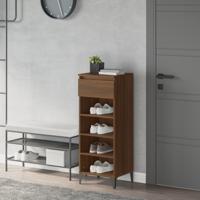 VidaXL Schoenenrek 40x36x105 cm bewerkt hout bruin eikenkleur - thumbnail