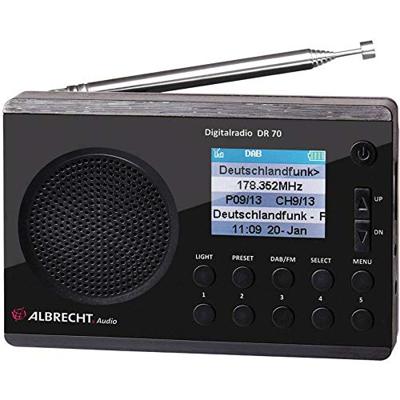 Albrecht DR 70 Transistorradio DAB+, VHF (FM) Zaklamp Zwart
