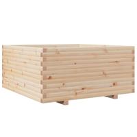 Plantenbak 100x100x49,5 cm massief grenenhout - thumbnail