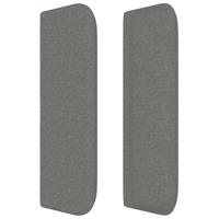 Boxspring met matras stof donkergrijs 140x200 cm - thumbnail