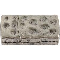 Creativ Company Magnetische sluiting, afm 7x29 mm, gatgrootte 3x10 mm, antiek zilver, 1 stuk - thumbnail