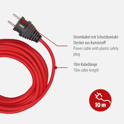 Brennenstuhl Kwaliteits kunststof verlengsnoer 10m rood H05VV-F 3G1,5 - 1167460 - thumbnail